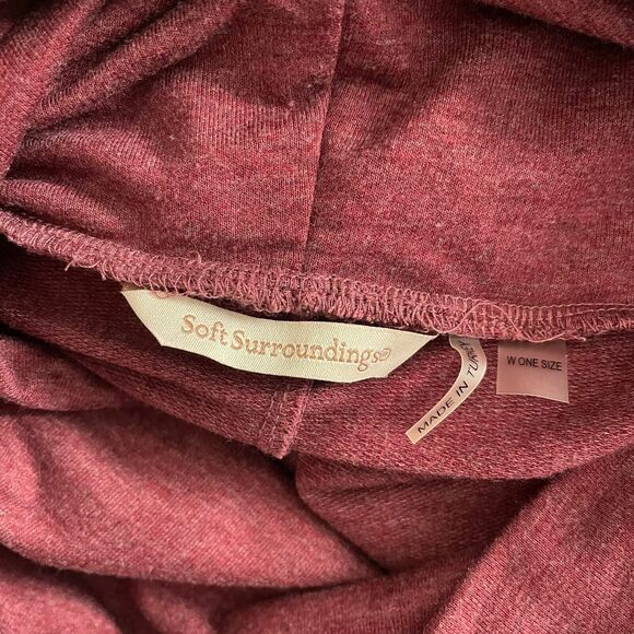 Soft Surroundings Plus One Size Popover Top Cowl Neck Dolman Lounge - Picture 2 of 10